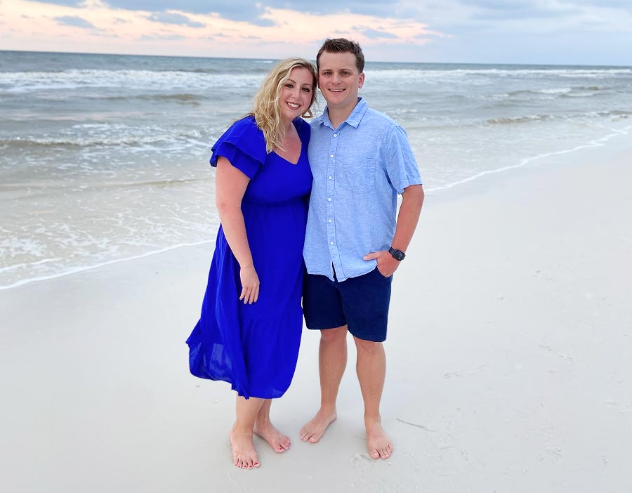 Michael and Shannon on the beach
