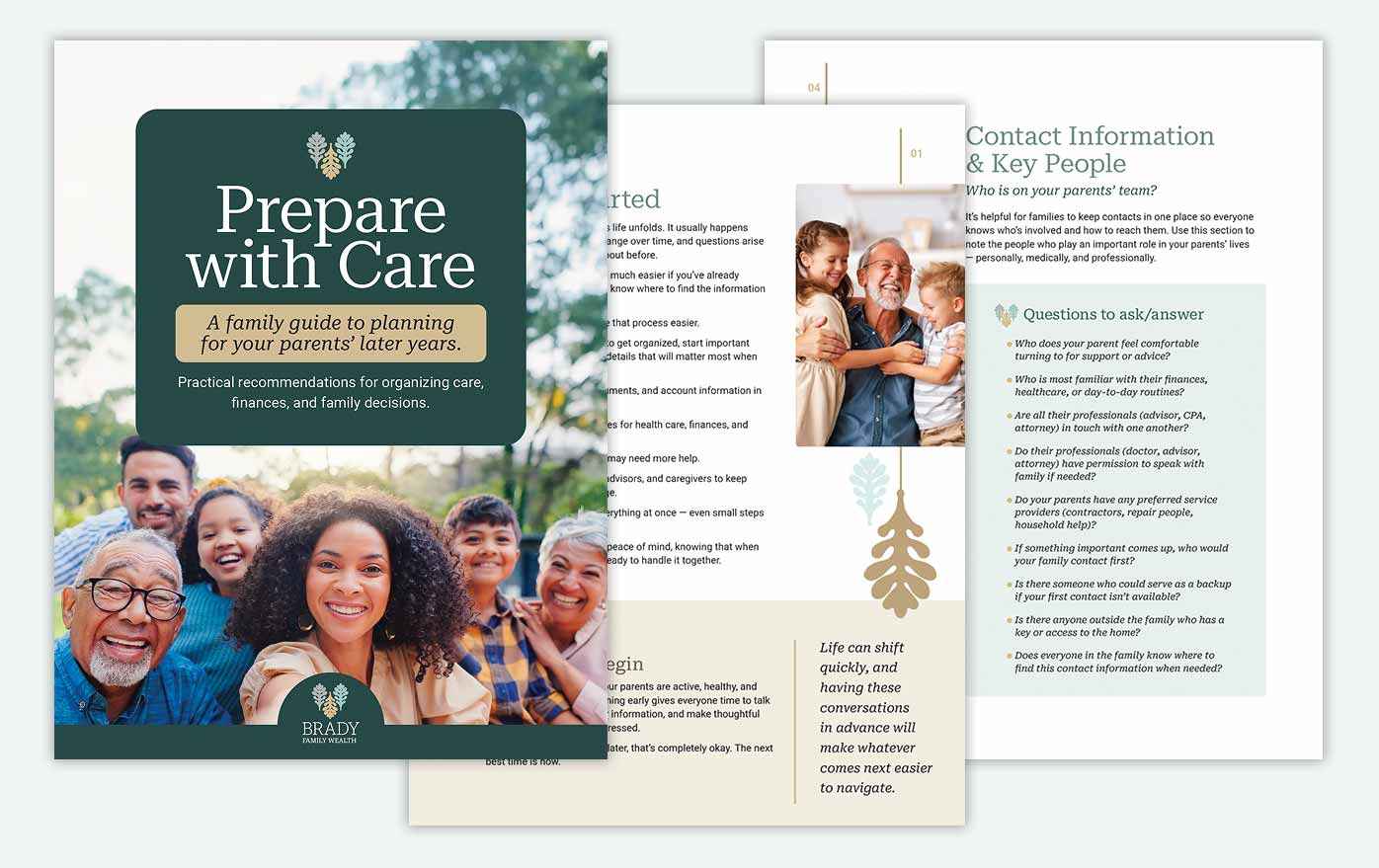Prepare with Care guide pages